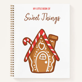 Gingerbread House Recipe Notebook Notizbuch