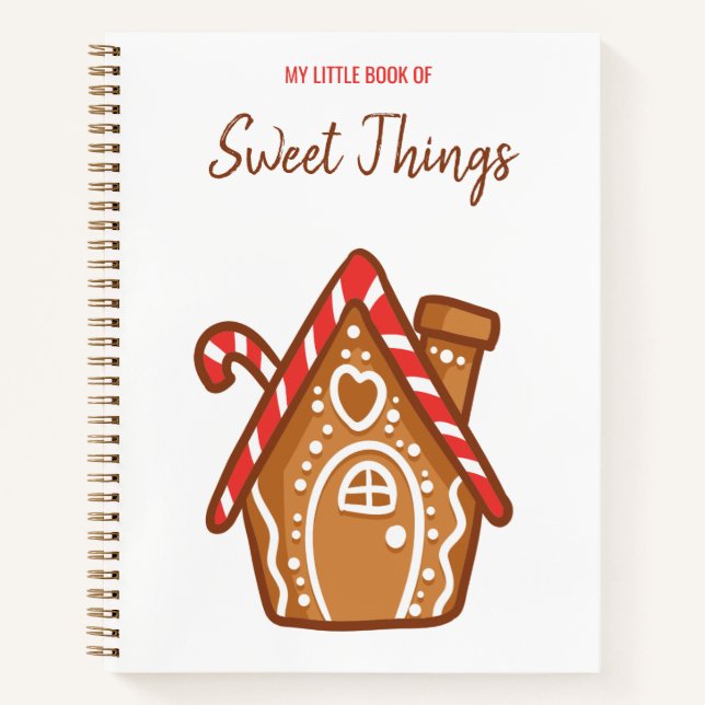 Gingerbread House Recipe Notebook Notizbuch (Vorderseite)