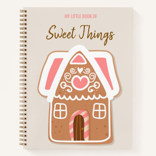 Gingerbread House Recipe Notebook Notizbuch (Vorderseite)