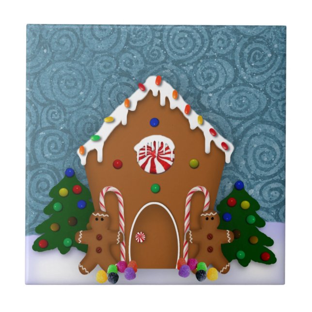 Gingerbread House Tile Fliese (Vorderseite)