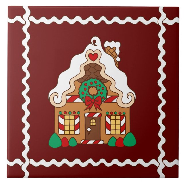 Gingerbread House Trivet Fliese (Vorderseite)