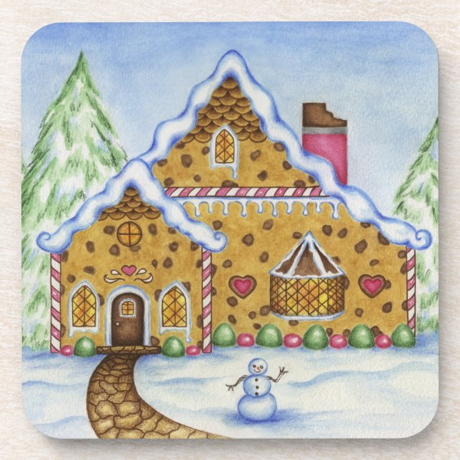 Gingerbread House Untersetzer (Vorderseite)