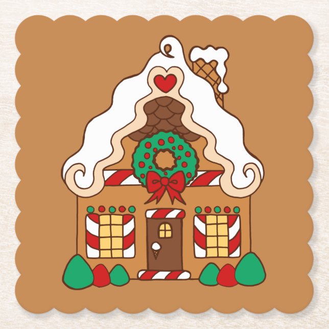 Gingerbread House Untersetzer (Vorderseite)