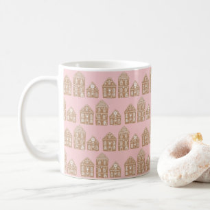 Gingerbread House Village Muster Illustration Kaffeetasse