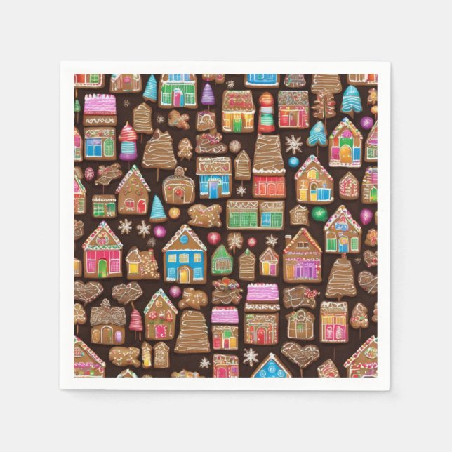 Gingerbread Houses Serviette (Vorderseite)