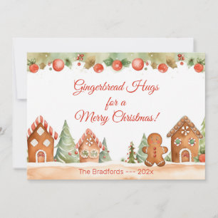Gingerbread Hugs Weihnachtskarte Feiertagskarte