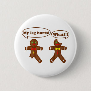 Gingerbread Humor Button