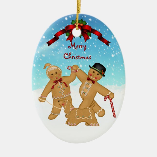 Gingerbread Keramikornament (Vorne)