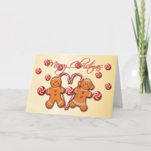 GINGERBREAD KIDS by SHARON SHARPE Feiertagskarte