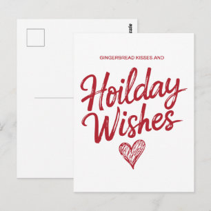 Gingerbread Kisses Weihnachten Postkarte