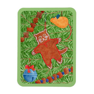 GINGERBREAD KITTY Flexibles Magnet