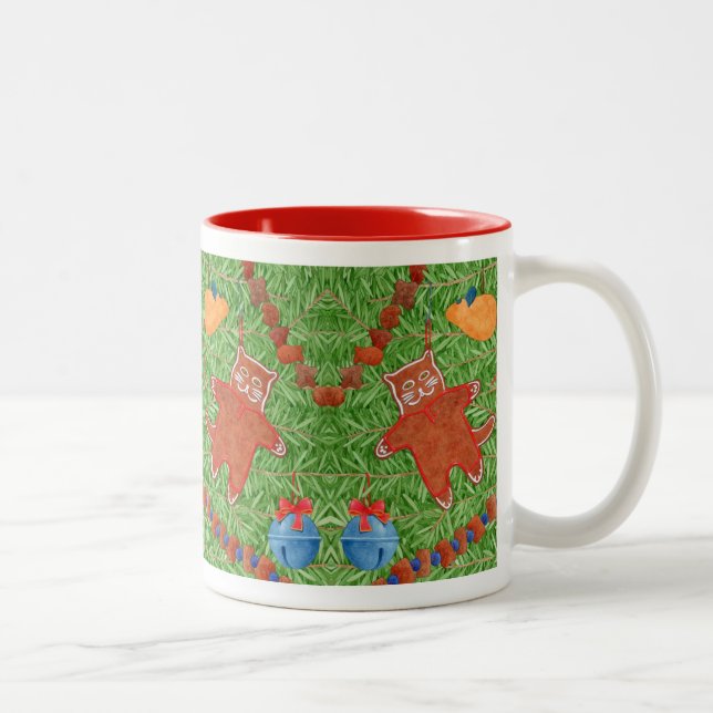 GINGERBREAD KITTY Red Two Tone Tasse (Rechts)