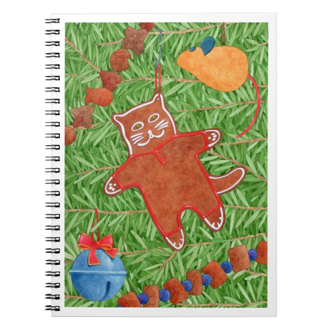 GINGERBREAD KITTY Spiral Notebook Notizblock (Vorderseite)