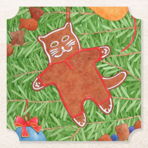 GINGERBREAD KITTY Ticket Paper Untersetzer