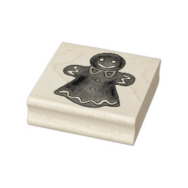 Gingerbread Lady Woman Weihnachtskeks Gummistempel