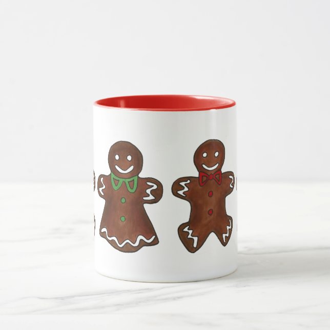 Gingerbread Lady Woman Weihnachtskeks Tasse (Zentrum)