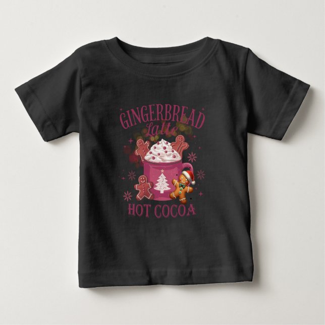 Gingerbread latte hot cocoa christmas baby t-shirt (Vorderseite)
