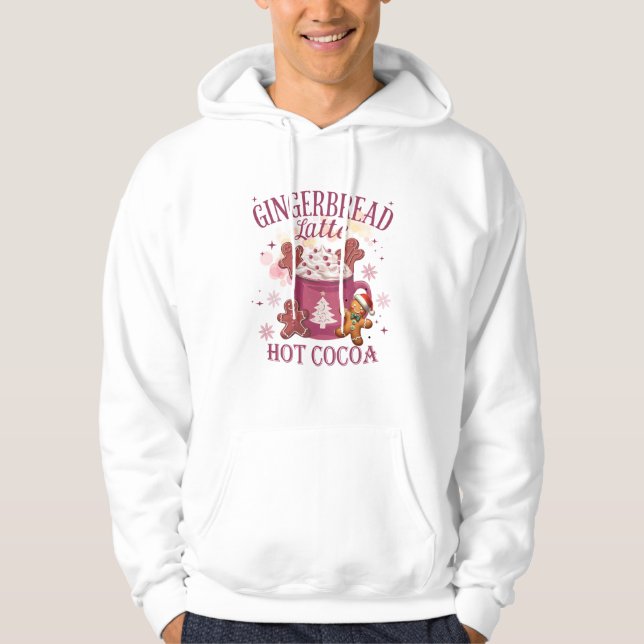 Gingerbread latte hot cocoa christmas hoodie (Vorderseite)