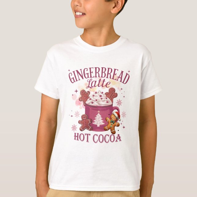 Gingerbread latte hot cocoa christmas T-Shirt (Vorderseite)