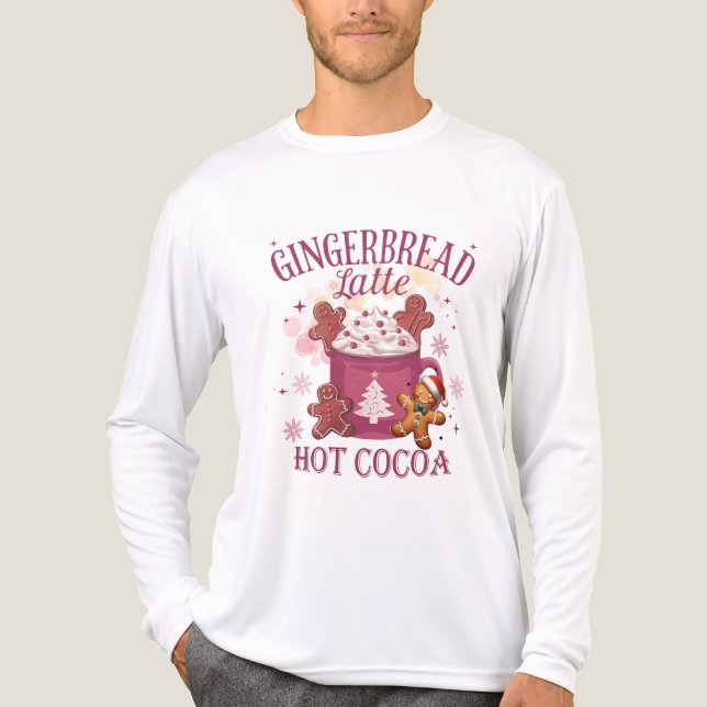 Gingerbread latte hot cocoa christmas Tri-Blend shirt (Vorderseite)