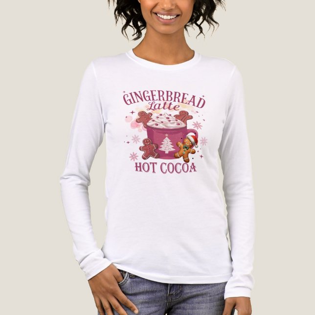 Gingerbread latte hot cocoa christmas Tri-Blend shirt (Vorderseite)