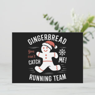 Gingerbread Laufteam Weihnachts Humor Feiertagskarte