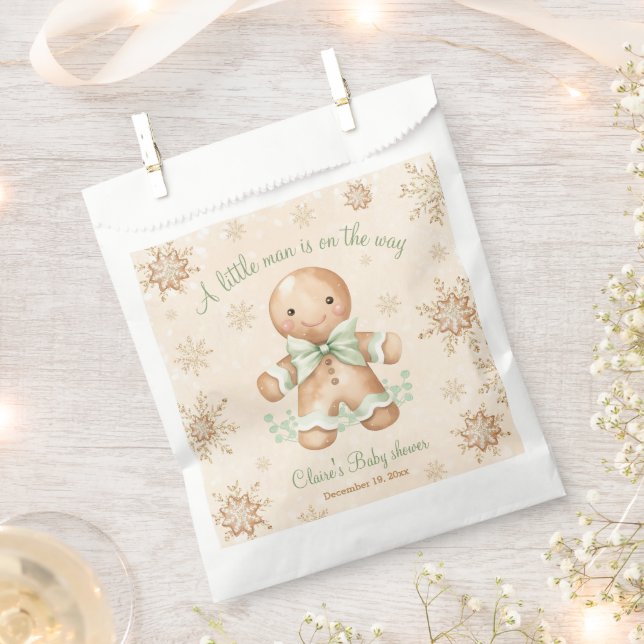 Gingerbread Little Man Christmas Baby Dusche Geschenktütchen (Ausgeschnitten)