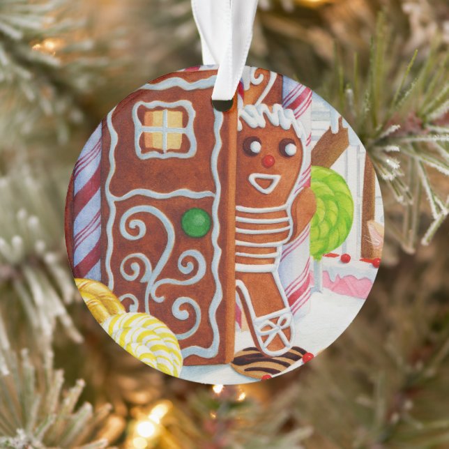 GINGERBREAD MAN Acrylkautschuklösung Ornament (Baum)