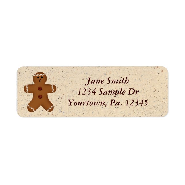 Gingerbread Man Address Label (Vorne)