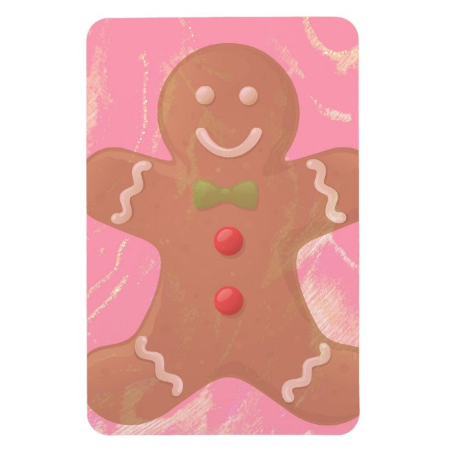 Gingerbread Man Art Magnet (Vertikal)