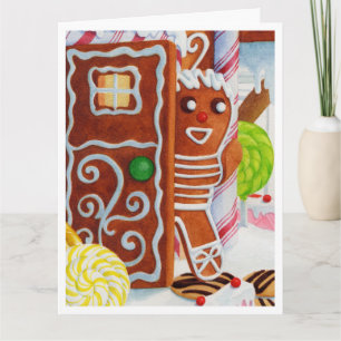GINGERBREAD MAN Big Christmas Card Karte