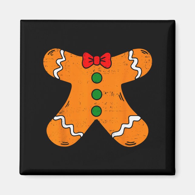 Gingerbread Man Body Costume For Halloween Or Chri Magnet (Vorne)