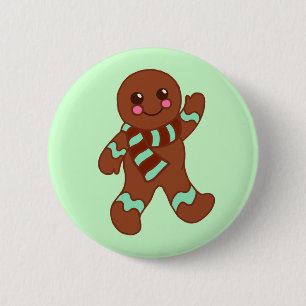 Gingerbread Man Button