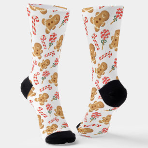 Gingerbread Man Candy Cane Weihnachtsklumpen Socken