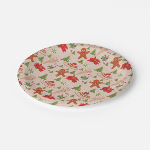 Gingerbread Man, Candy mints and ice cream Pappteller