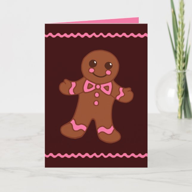 Gingerbread Man Card Feiertagskarte (Vorderseite)