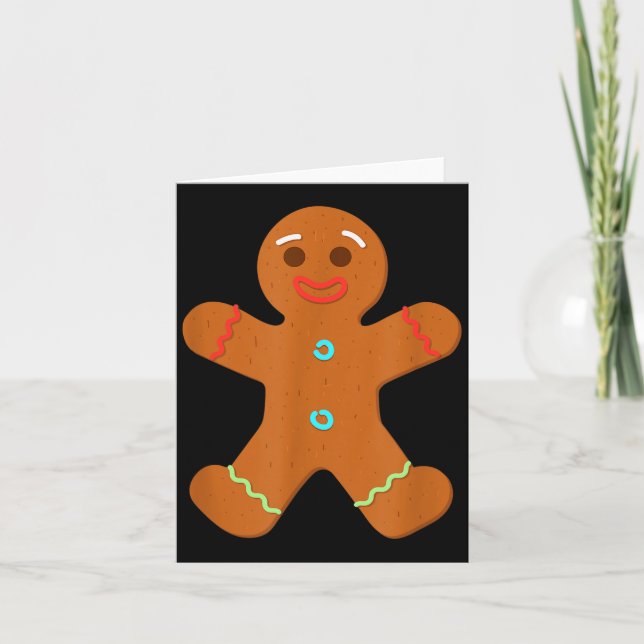 Gingerbread Man Christmas Cookie Baking  Karte (Vorderseite)