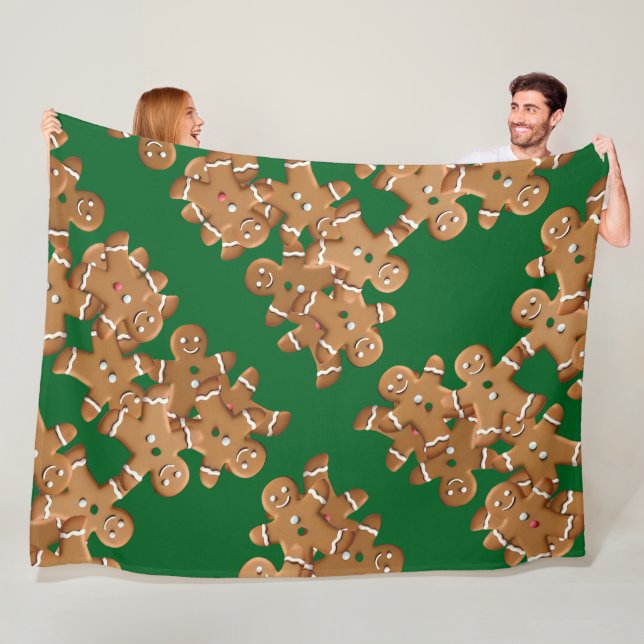 Gingerbread Man Christmas Cookie Holiday Baking  Fleecedecke (Beispiel)