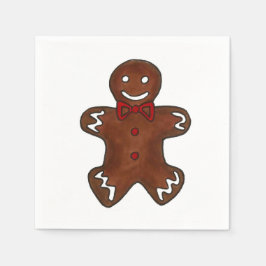 Gingerbread Man Christmas Cookie Napkins Serviette