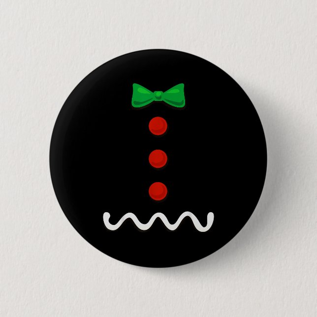 Gingerbread Man Christmas Costume  Button (Vorderseite)