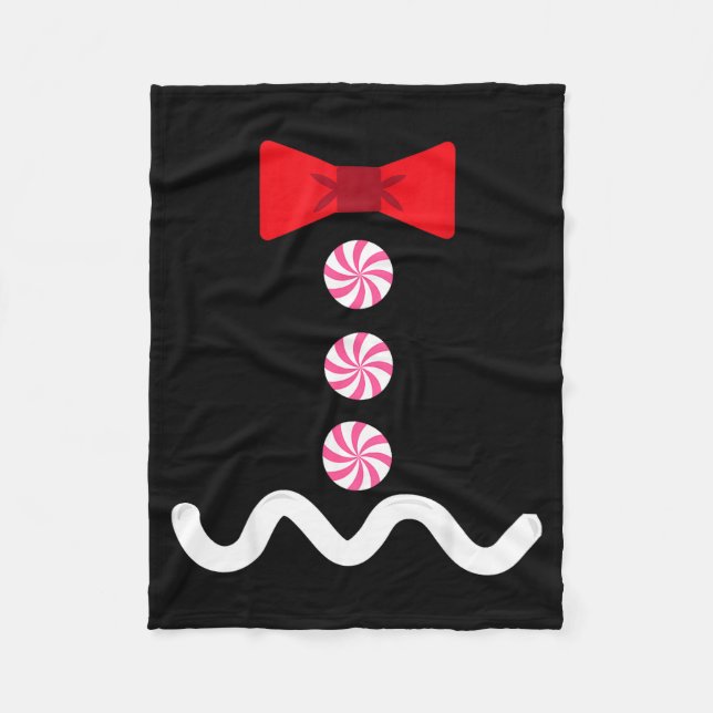 Gingerbread Man Christmas Costume Cookie Baking  Fleecedecke (Vorderseite)