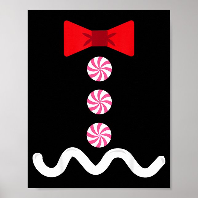 Gingerbread Man Christmas Costume Cookie Baking  Poster (Vorne)