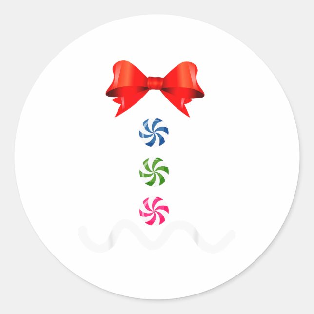 Gingerbread Man Christmas Costume Cookie Baking  Runder Aufkleber (Vorderseite)