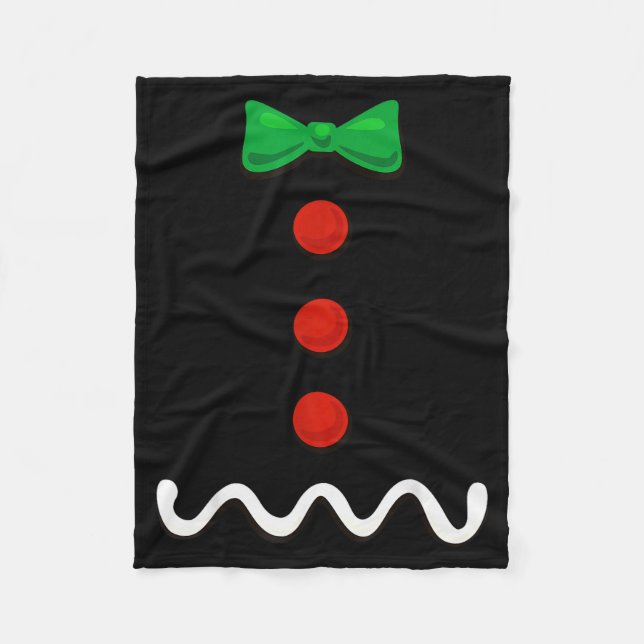 Gingerbread Man Christmas Costume  Fleecedecke (Vorderseite)