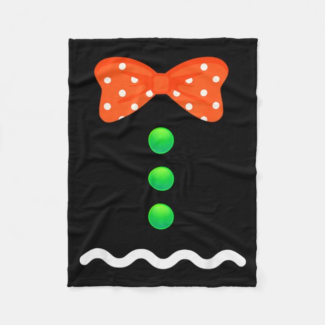 Gingerbread Man Christmas Costume For Kids &amp; A Fleecedecke (Vorderseite)