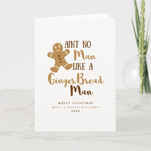 Gingerbread Man Christmas Feiertagskarte