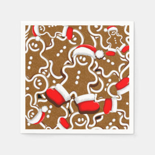 Gingerbread Man Christmas Santa Claus Serviette