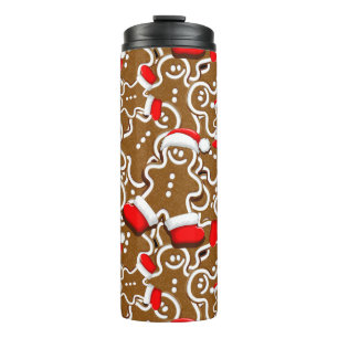 Gingerbread Man Christmas Santa Claus Thermosbecher