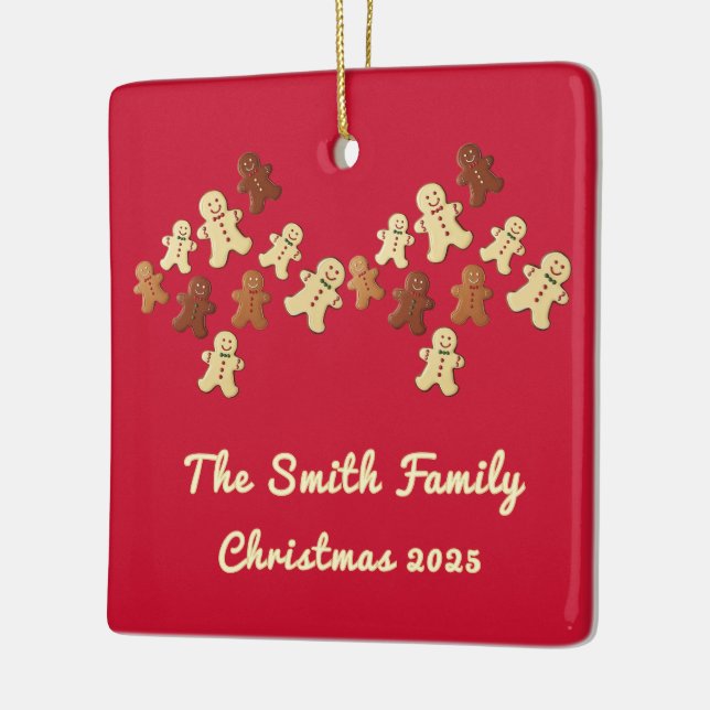 Gingerbread Man Christmas Tree Keramikornament (Links)