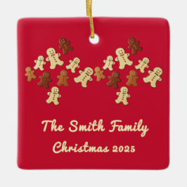 Gingerbread Man Christmas Tree Keramikornament